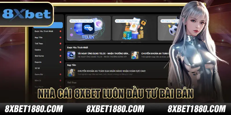 Nhà cái 8xbet luôn đầu tư bài bản